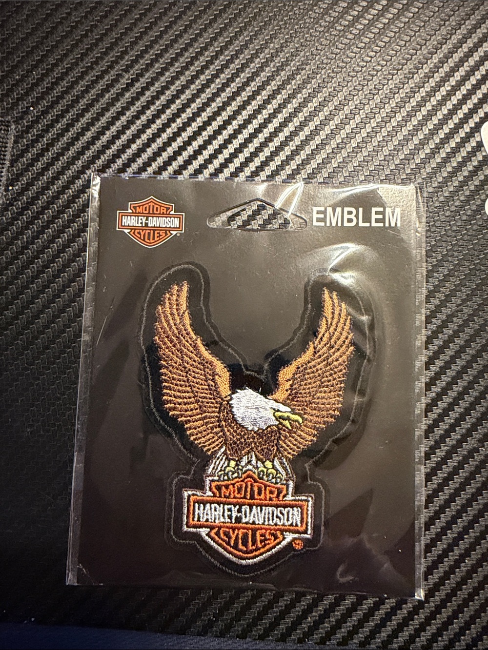 Harley-Davidson Black, Brown & White Eagle Emblem Patch